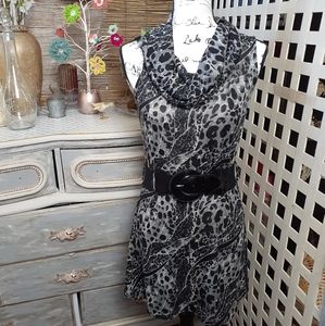 Animal Print Sleeveless Dress